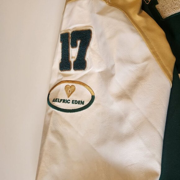 Elfric Eden Varsity Jacket Baseball Vintage Design Hip Hop Mens Small‎ NEW NWOT - Picture 8 of 16